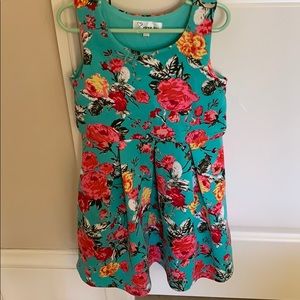 Girls nickie lew size 6 dress with flowers